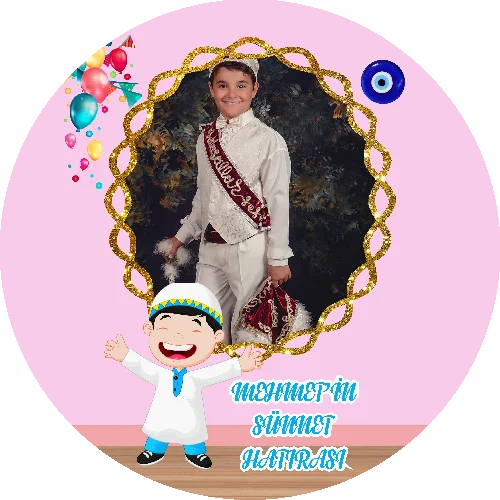 Sünnet Temalı Yuvarlak Açacak Magneti